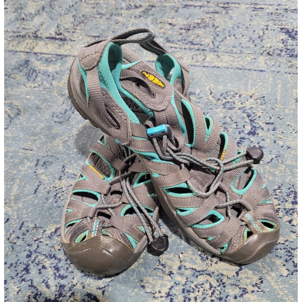 Keen Women's Sandals Size 7 Waterproof Hiking Shoes Grey Teal